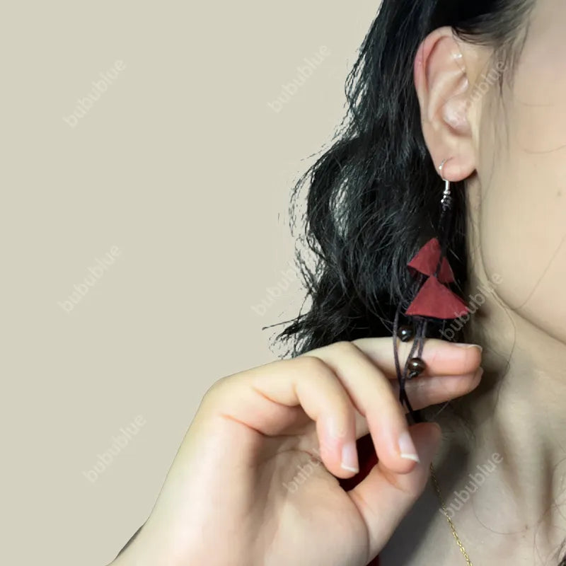 Xiangyunsha Silk Handmade Earrings(Gifts are not for sale)