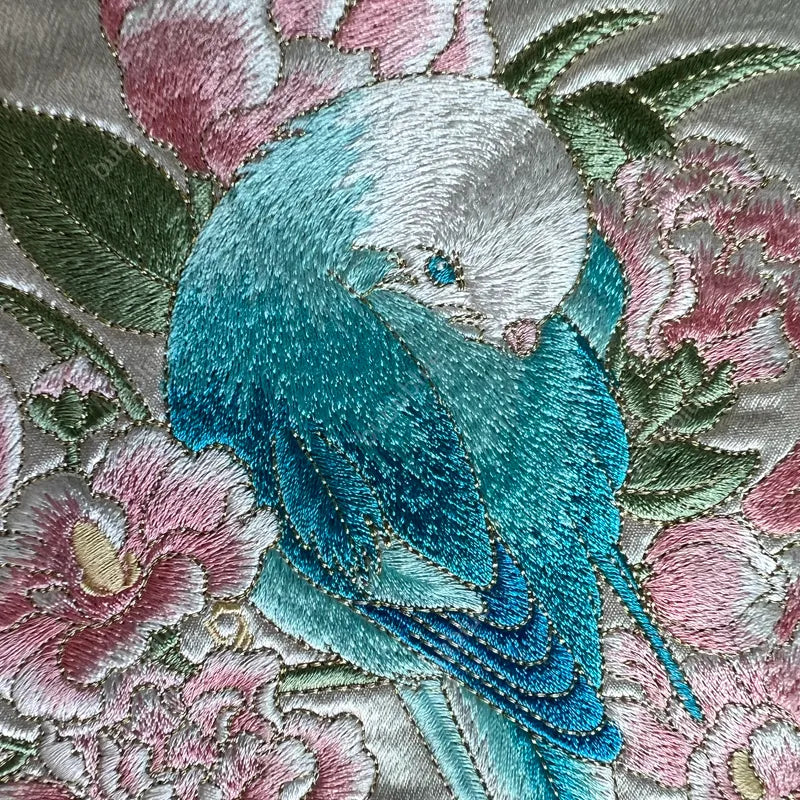 Cute Crossbody Mobile Phone Bag With Flower And Bird Embroidery