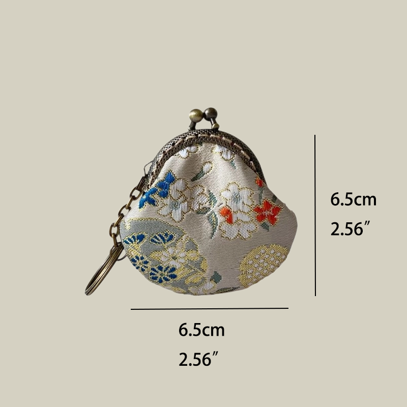 Butterfly Grace Mini Jewelry Pouch with Keychain Charm