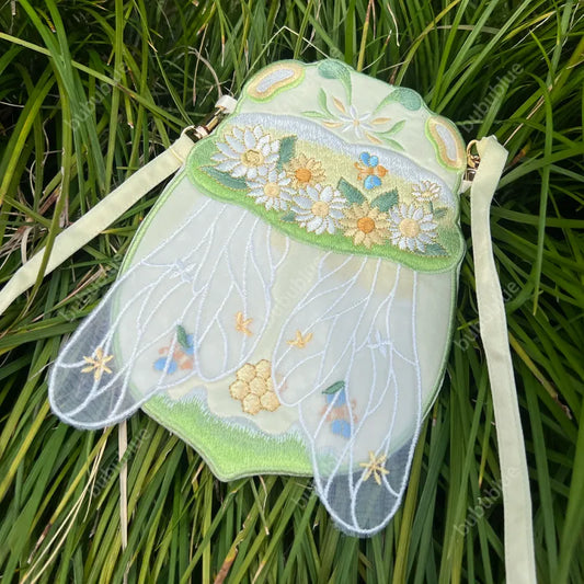 Cute Bee Embroidered Crossbody Phone Bag