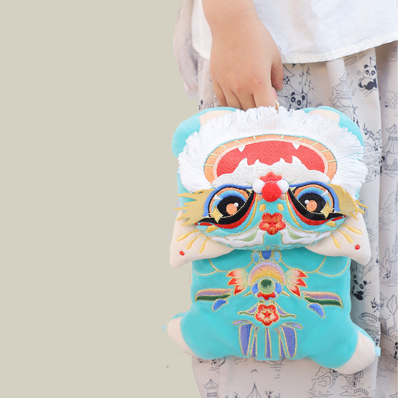 Handmade Embroidered Lion Buddy Backpack
