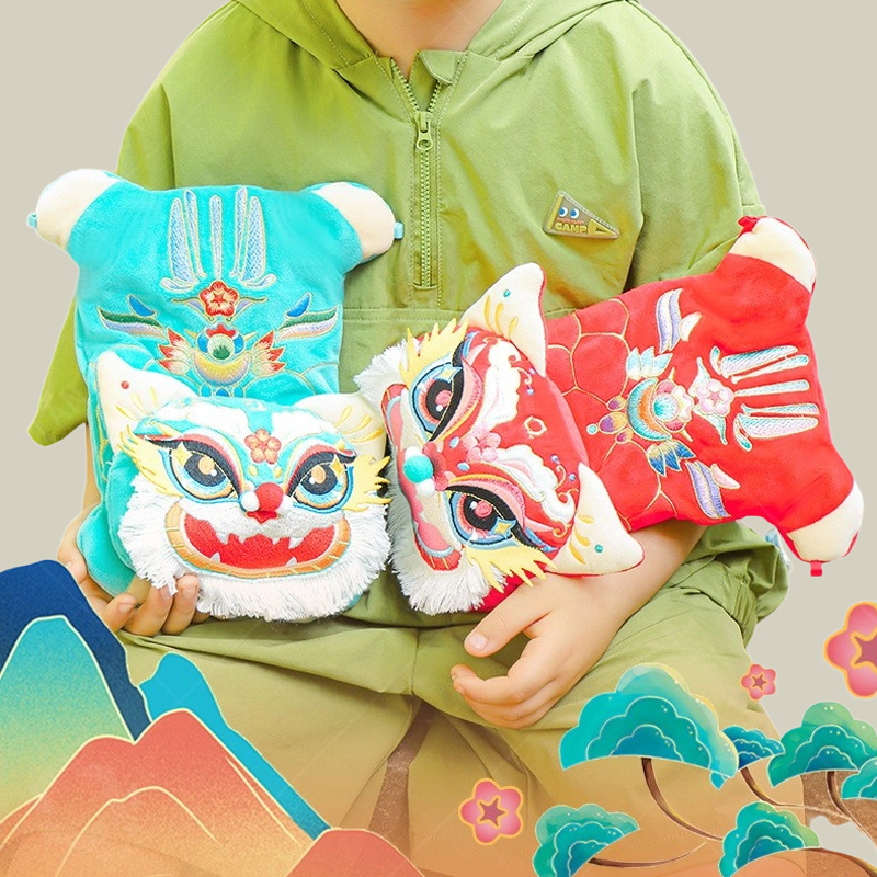 Handmade Embroidered Lion Buddy Backpack