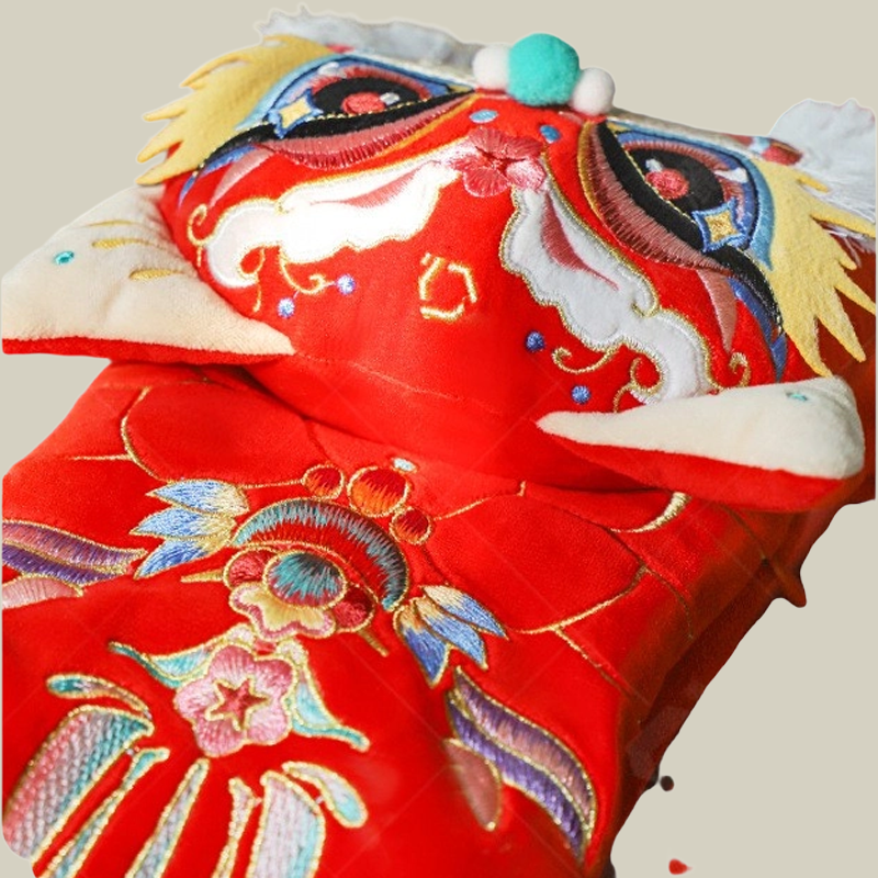 Handmade Embroidered Lion Buddy Backpack