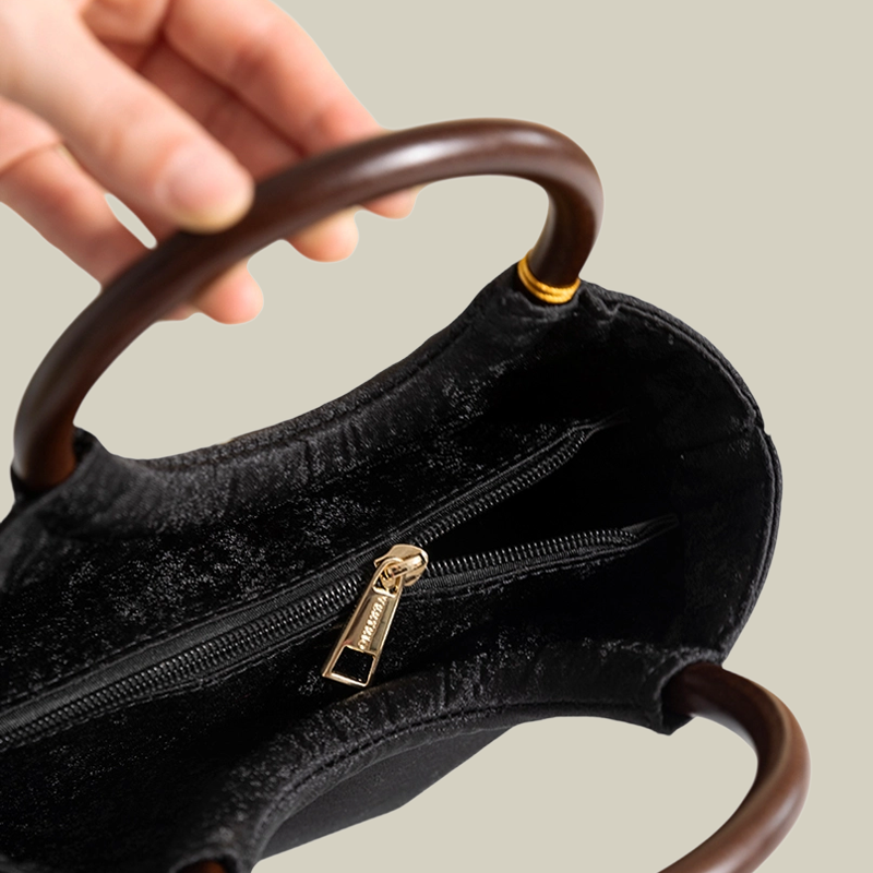 Golden Wheat Embroidered Tote Bag with Tassel