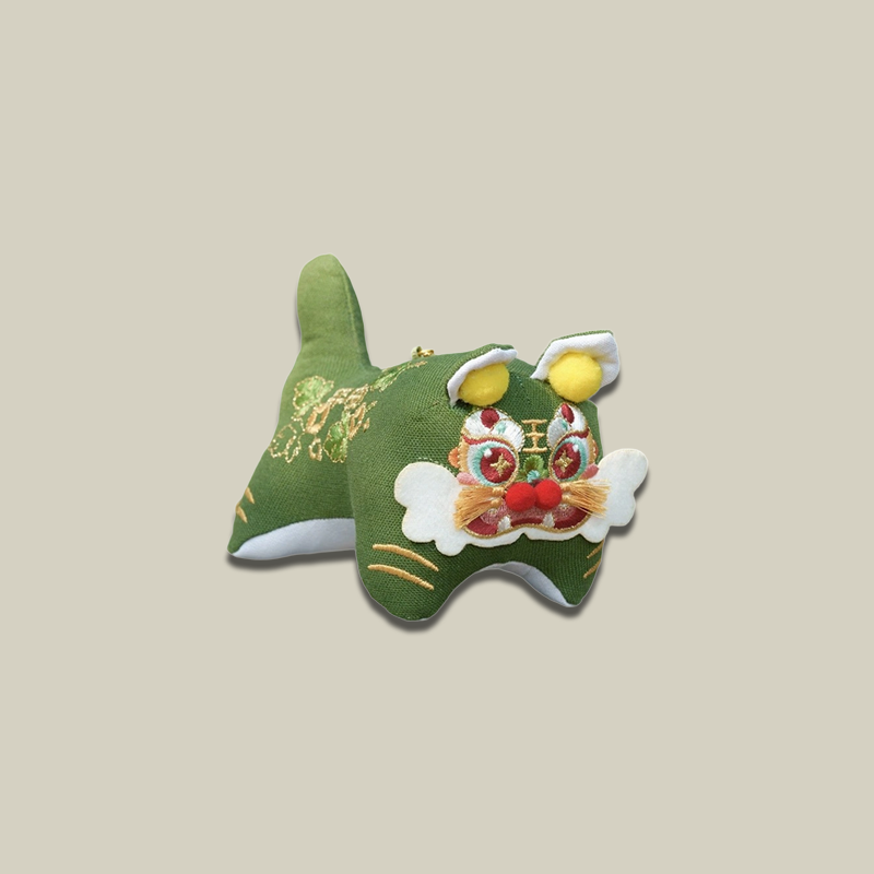 Lucky Tiger Embroidered Scented Charm Pendant