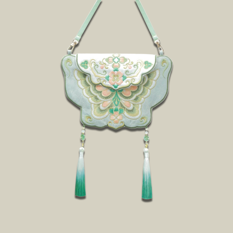 Butterfly Embroidered Crossbody Phone Bag