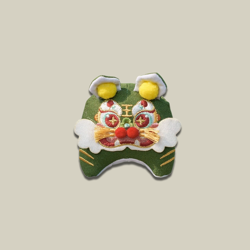 Lucky Tiger Embroidered Scented Charm Pendant