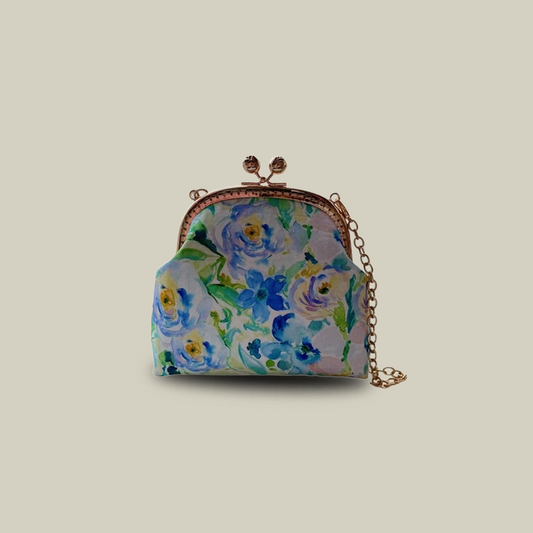 Garden Series Rose Kiss Lock Coin Purse Children's Small Handbag