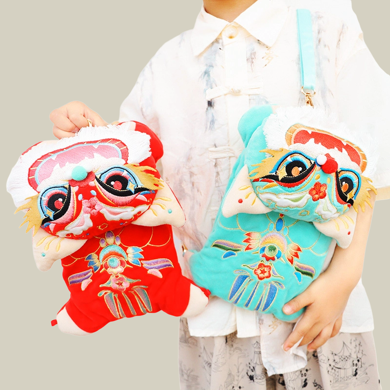 Handmade Embroidered Lion Buddy Backpack