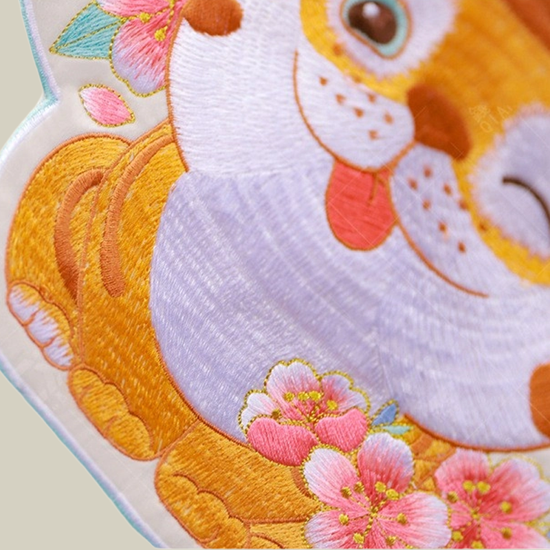 Cute Tiger Embroidered Crossbody Mobile Phone Bag