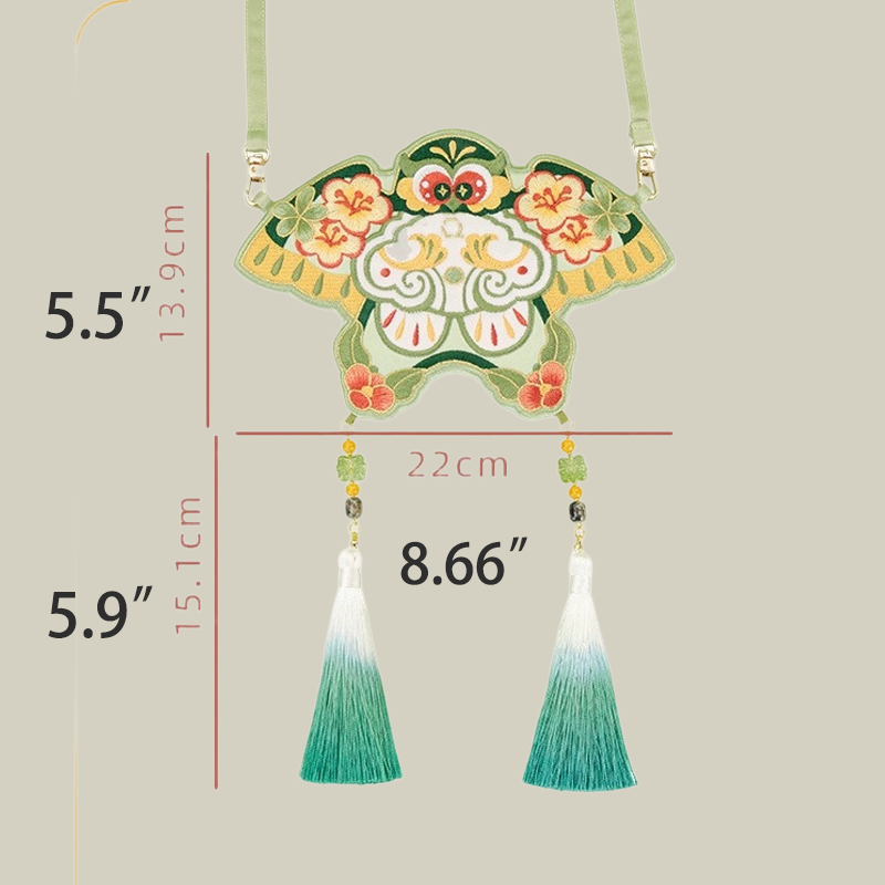 Handmade Cute Embroidered Kite Crossbody Bag For Children