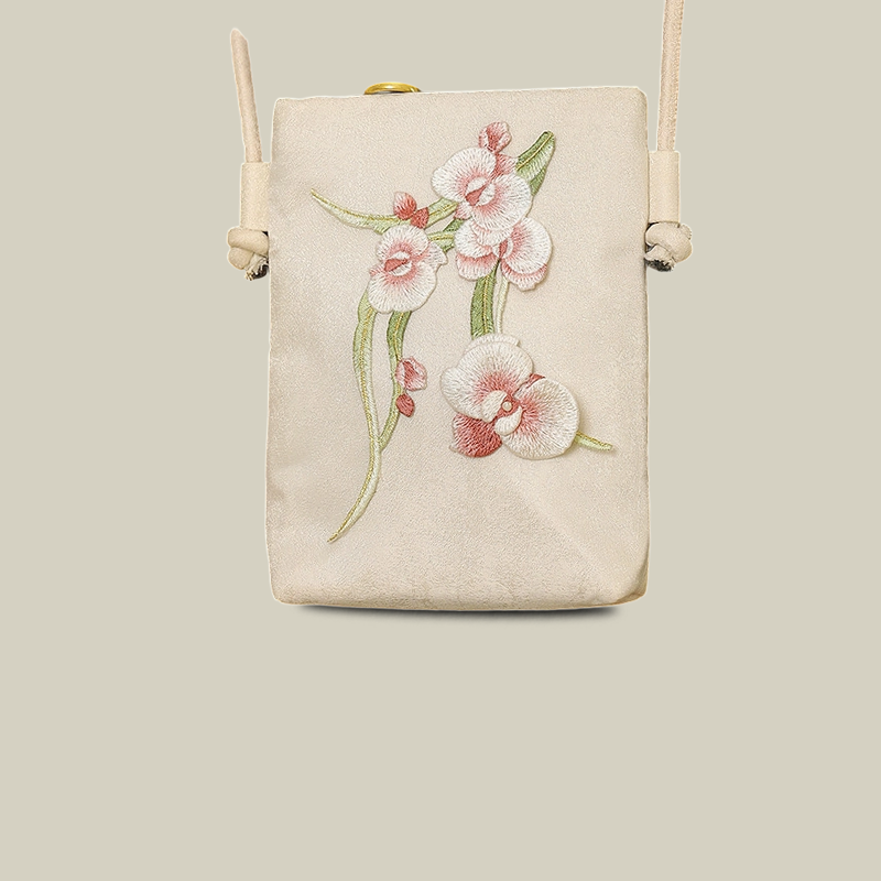 Nature Inspiration Embroidered Crossbody Phone Bag