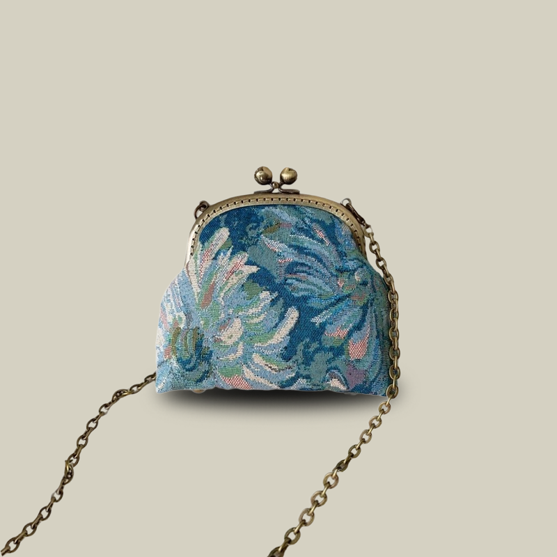 Garden Series Rose Kiss Lock Coin Purse Children's Small Handbag