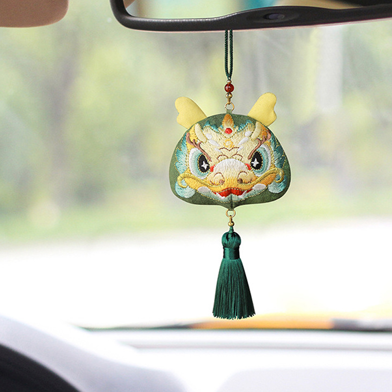 Handmade Embroidered Animal Spirit Sachet – 12 Designs for Good Luck