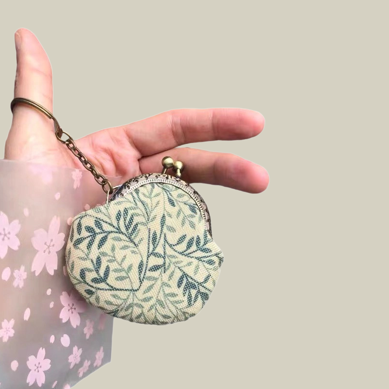 Butterfly Grace Mini Jewelry Pouch with Keychain Charm