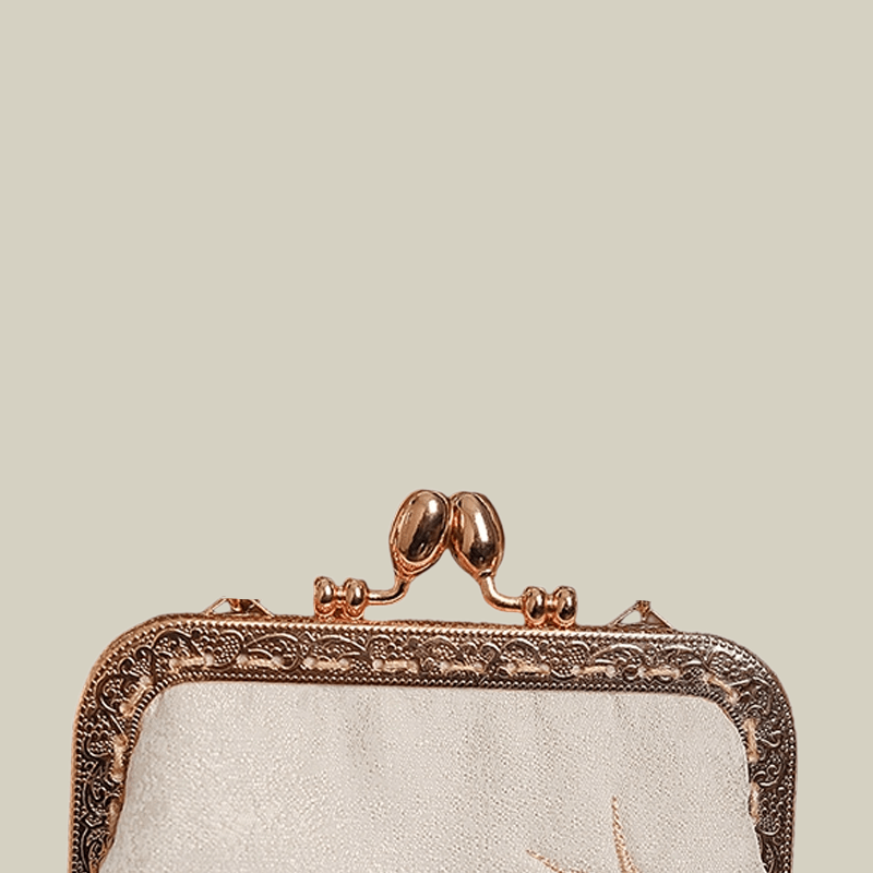 Orchid Whisper Embroidered Mini Crossbody Bag with Pearl Handle