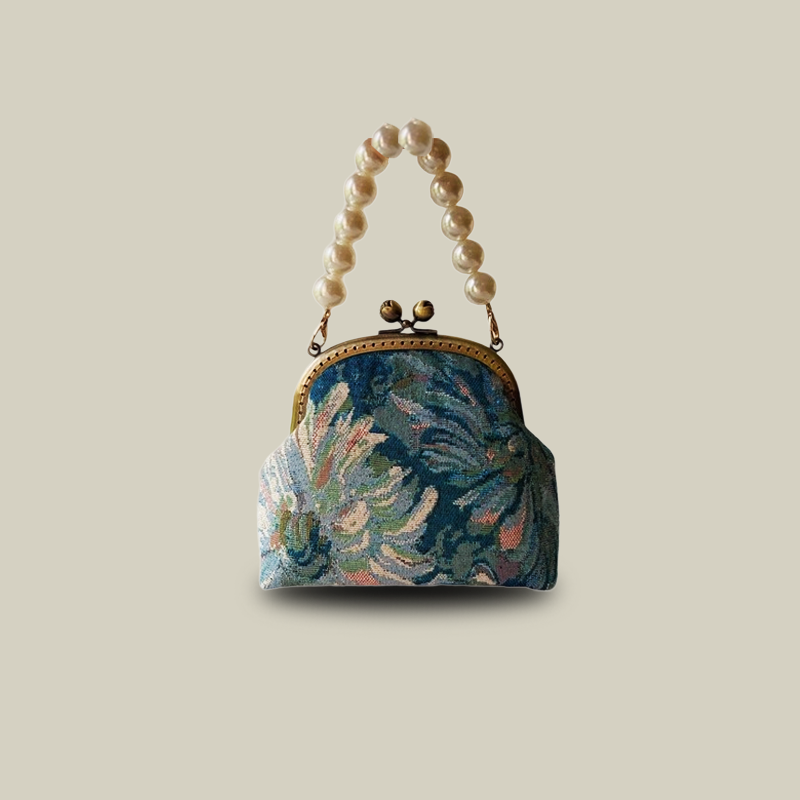 Garden Series Rose Kiss Lock Coin Purse Children's Small Handbag