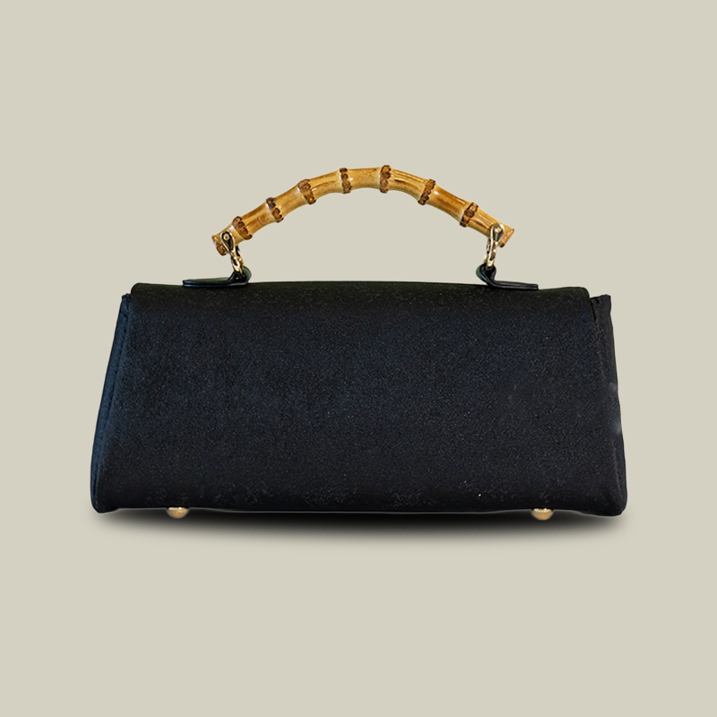Magnolia Embroidered Boston Bag with Crossbody Chain