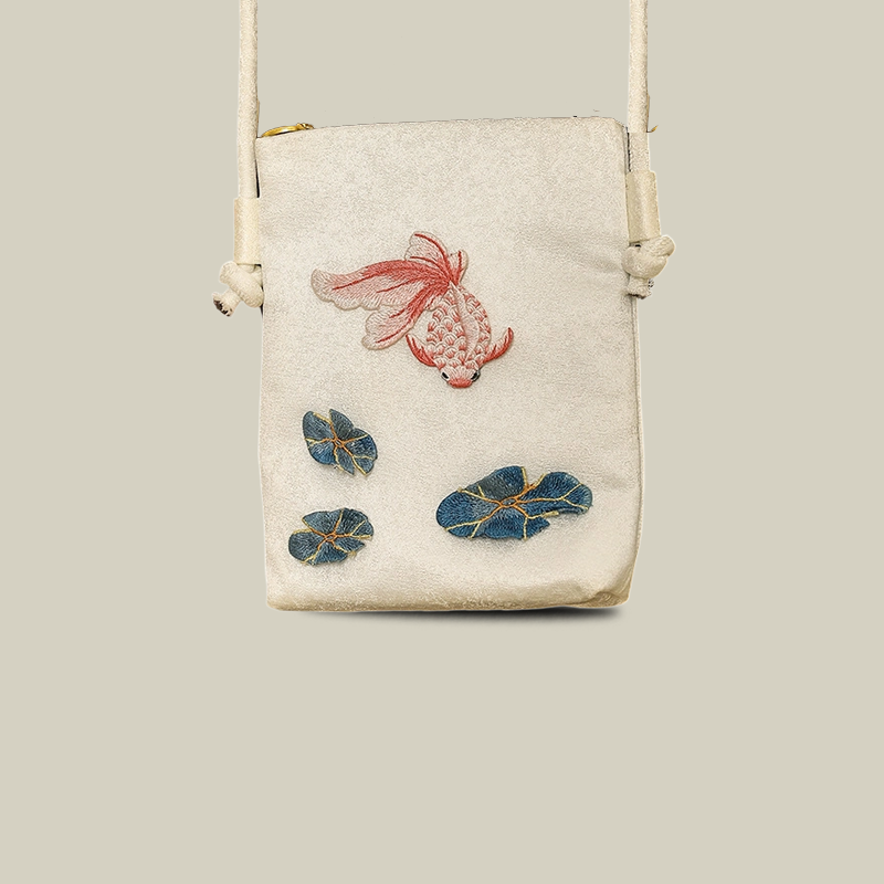 Nature Inspiration Embroidered Crossbody Phone Bag
