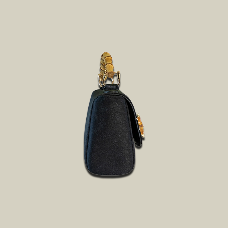 Magnolia Embroidered Boston Bag with Crossbody Chain