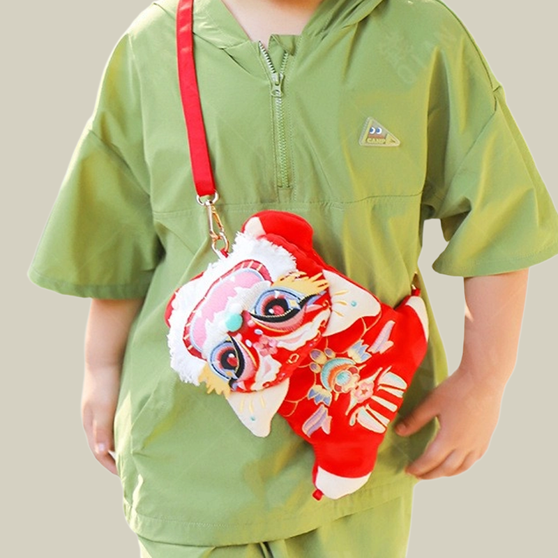 Handmade Embroidered Lion Buddy Backpack