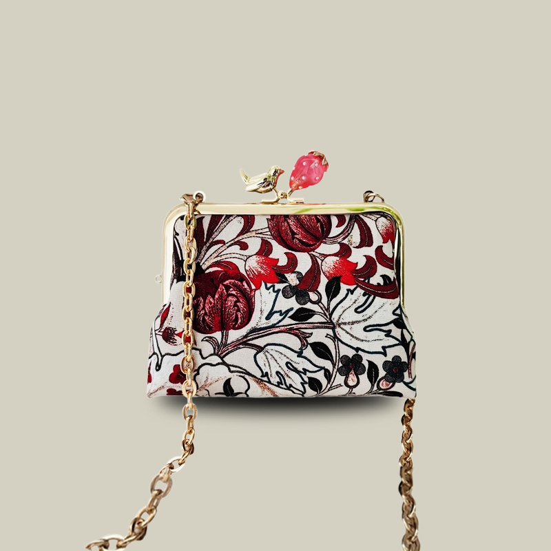 Contrast Color Candy Head Kiss Lock Coin Purse Cute Mini Crossbody Bag