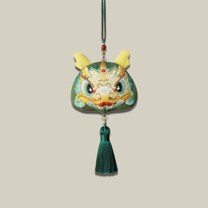 Handmade Embroidered Animal Spirit Sachet – 12 Designs for Good Luck