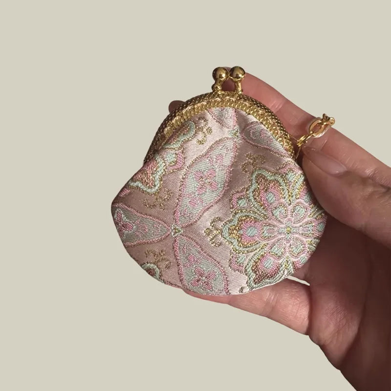 Handmade Mini Coin Purse with Keychain Charm(Christmas gifts are not for sale)