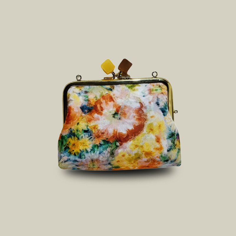 Contrast Color Candy Head Kiss Lock Coin Purse Cute Mini Crossbody Bag