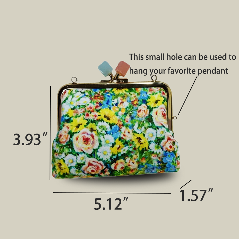 Contrast Color Candy Head Kiss Lock Coin Purse Cute Mini Crossbody Bag