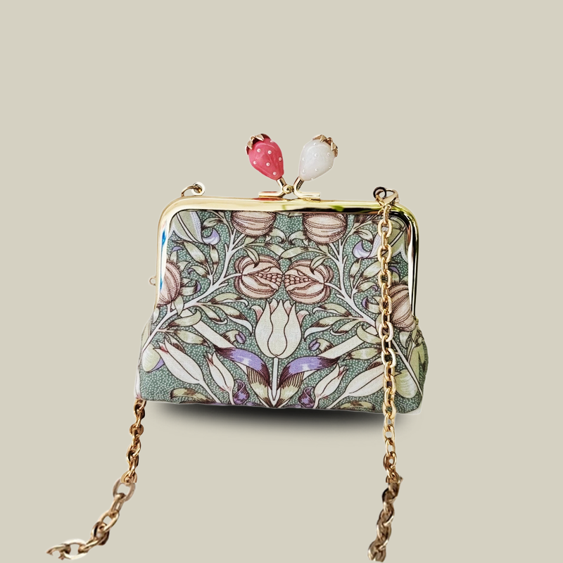 Contrast Color Candy Head Kiss Lock Coin Purse Cute Mini Crossbody Bag