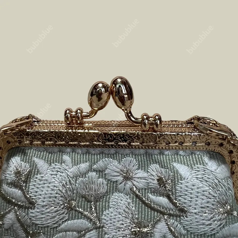 Boho Patchwork Tassel Crossbody Coin Purse with Kiss Lock