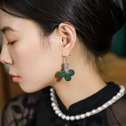 Xiangyunsha Silk Handmade Earrings(Gifts are not for sale）