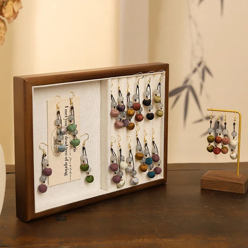 Xiangyunsha Silk Handmade Earrings(Gifts are not for sale）