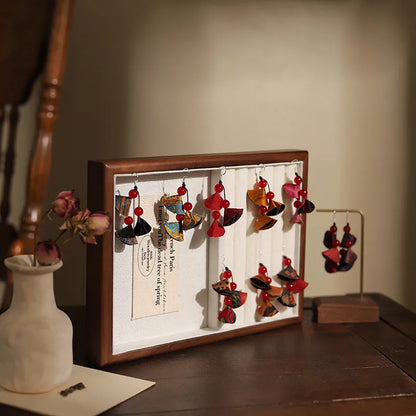 Xiangyunsha Silk Handmade Earrings(Gifts are not for sale）