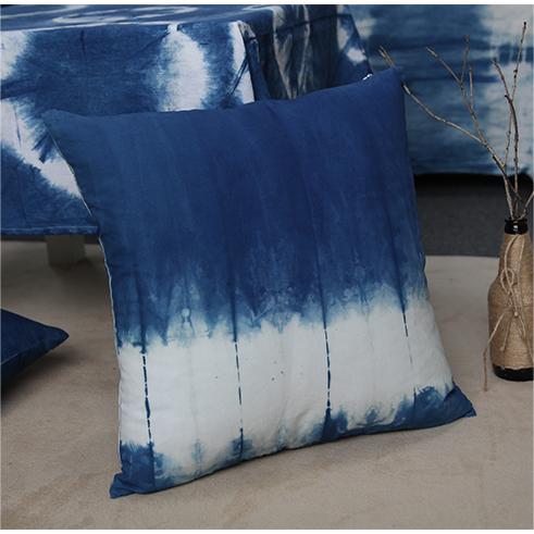 BUBUBLUE Plant Indigo Dyeing Handmade Pillow Case Cotton Sofa Square Cushion Cover