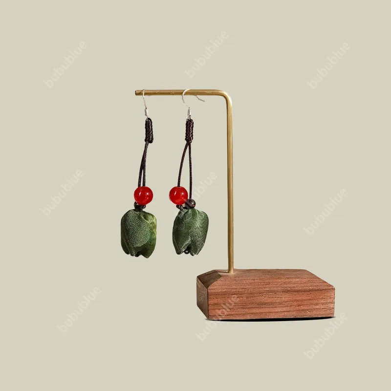 Xiangyunsha Silk Handmade Earrings(Gifts are not for sale）