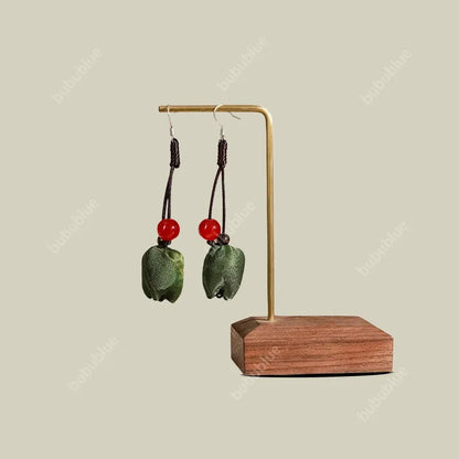 Xiangyunsha Silk Handmade Earrings(Gifts are not for sale）