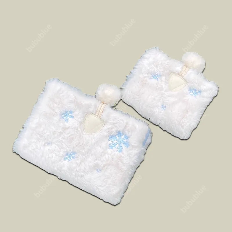 Snowflake Plush Embroidered Vintage Original Handmade Book Sleeve Notebook/Journal (A5/A6)