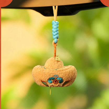 Embroidered Lucky Gourd/Ingot Plush Sachet Pendant