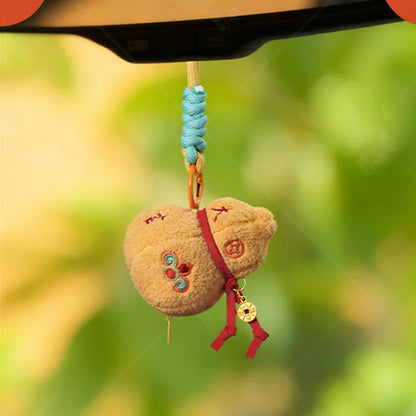 Embroidered Lucky Gourd/Ingot Plush Sachet Pendant