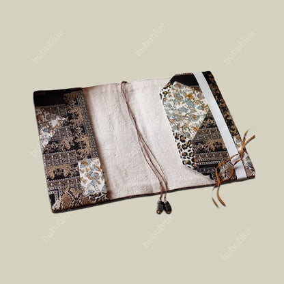 Vintage Free-Spirit Patchwork Jacquard Book Sleeve Notebook/Journal (A5)