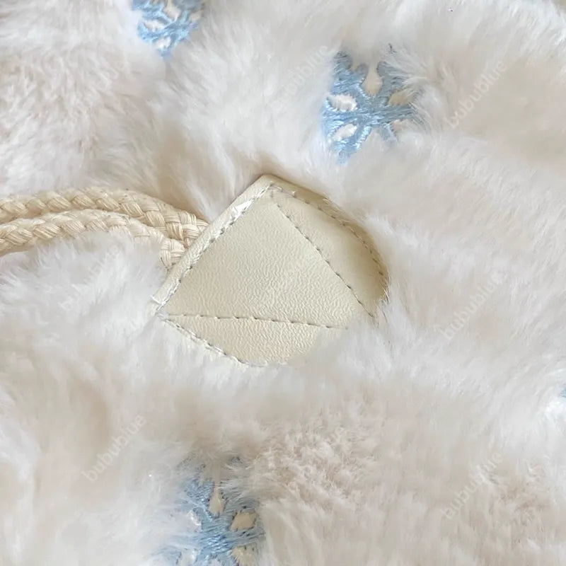 Snowflake Plush Embroidered Vintage Original Handmade Book Sleeve Notebook/Journal (A5/A6)