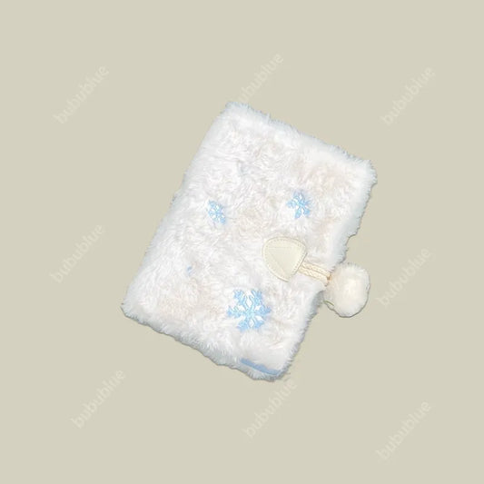 Snowflake Plush Embroidered Vintage Original Handmade Book Sleeve Notebook/Journal (A5/A6)