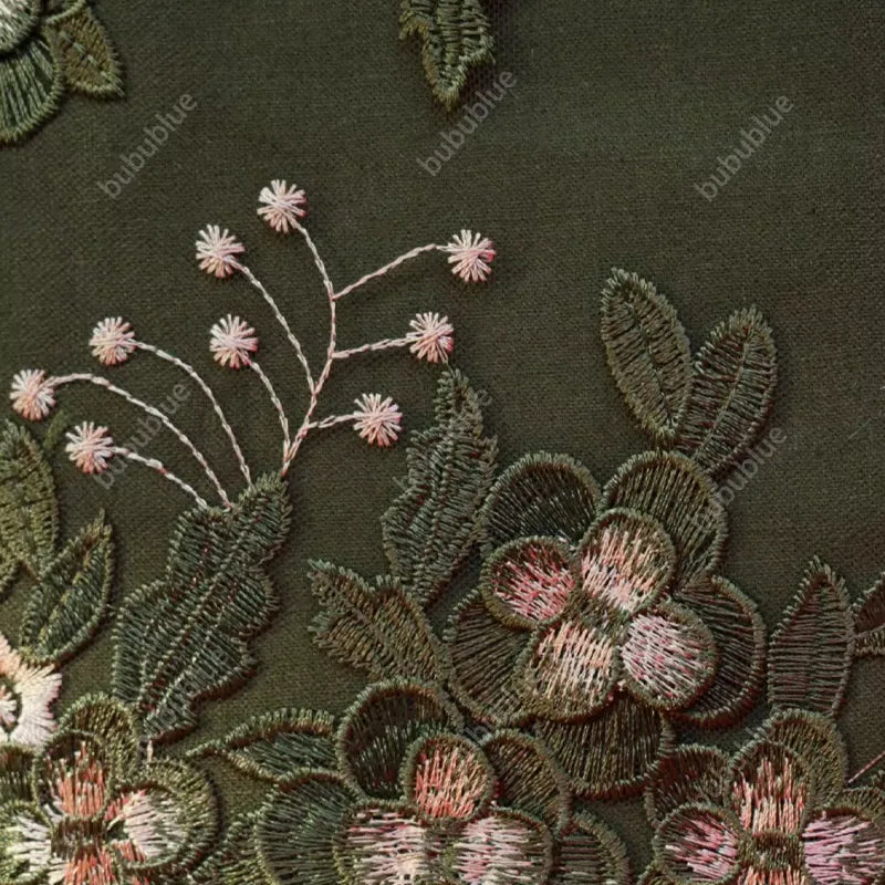 Green Firefly Forest Embroidered Original Handmade Book Sleeve Notebook/Journal (A5/A6)