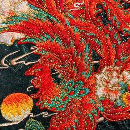 Phoenix Rebirth Embroidered Handmade Book Sleeve Notebook/Journal (A5)