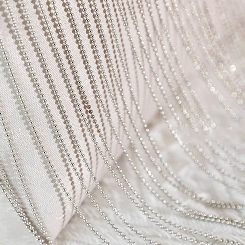 Butterfly Embroidered Tassel White Evening Bag