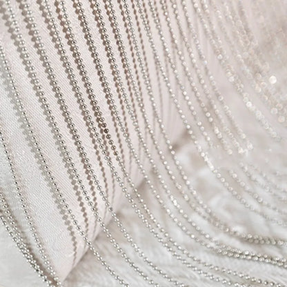 Butterfly Embroidered Tassel White Evening Bag