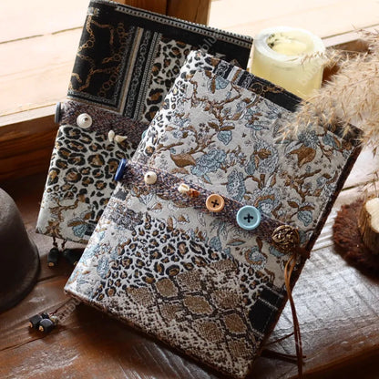 Vintage Free-Spirit Patchwork Jacquard Book Sleeve Notebook/Journal (A5)