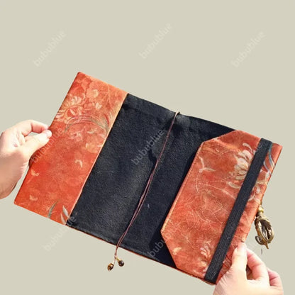 Embroidered Phoenix Embroidered Vintage Original Handmade Book Sleeve Notebook/Journal (A5/A6)